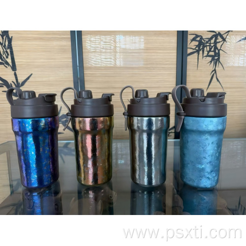 Icy Floral Pattern Titanium Portable Cup